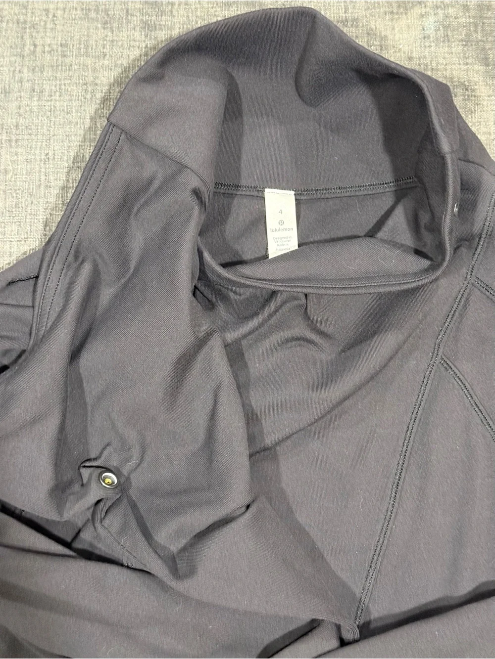 lululemon athletica Black Draped Asymmetrical Rally Wrap Jacket